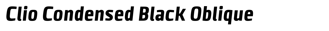 Clio Condensed Black Oblique